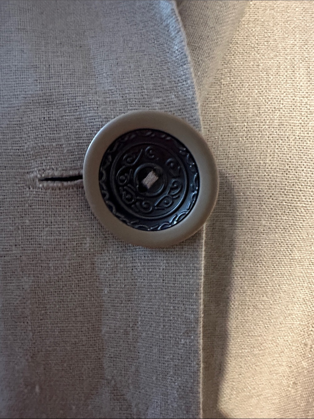 For Cynthia Linen Blend Dress with Exaggerated/Oversized Pockets - Picture 5 of 8